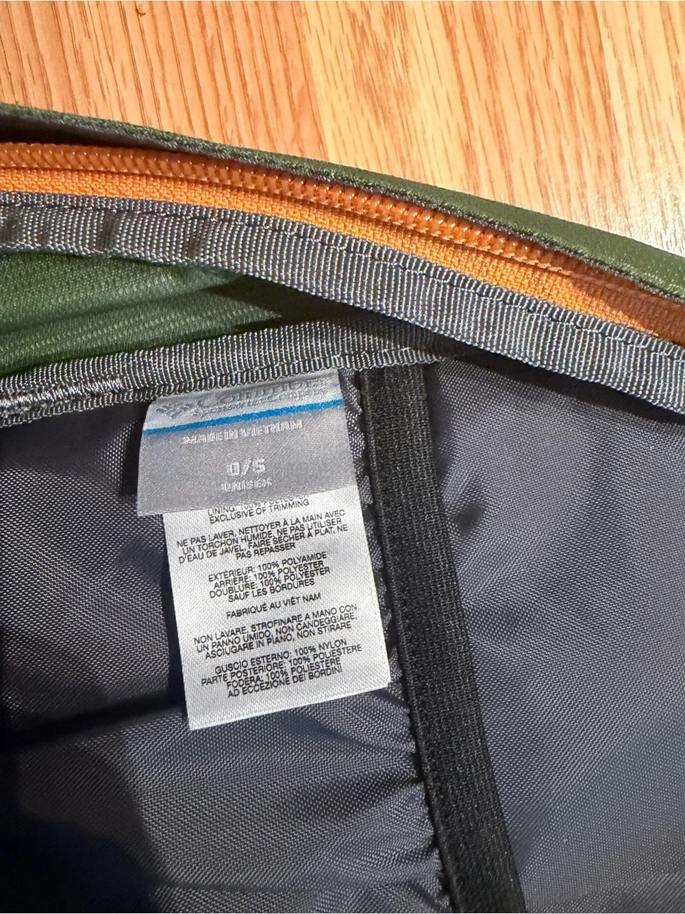 Columbia Green Backpack with Yellow Accents